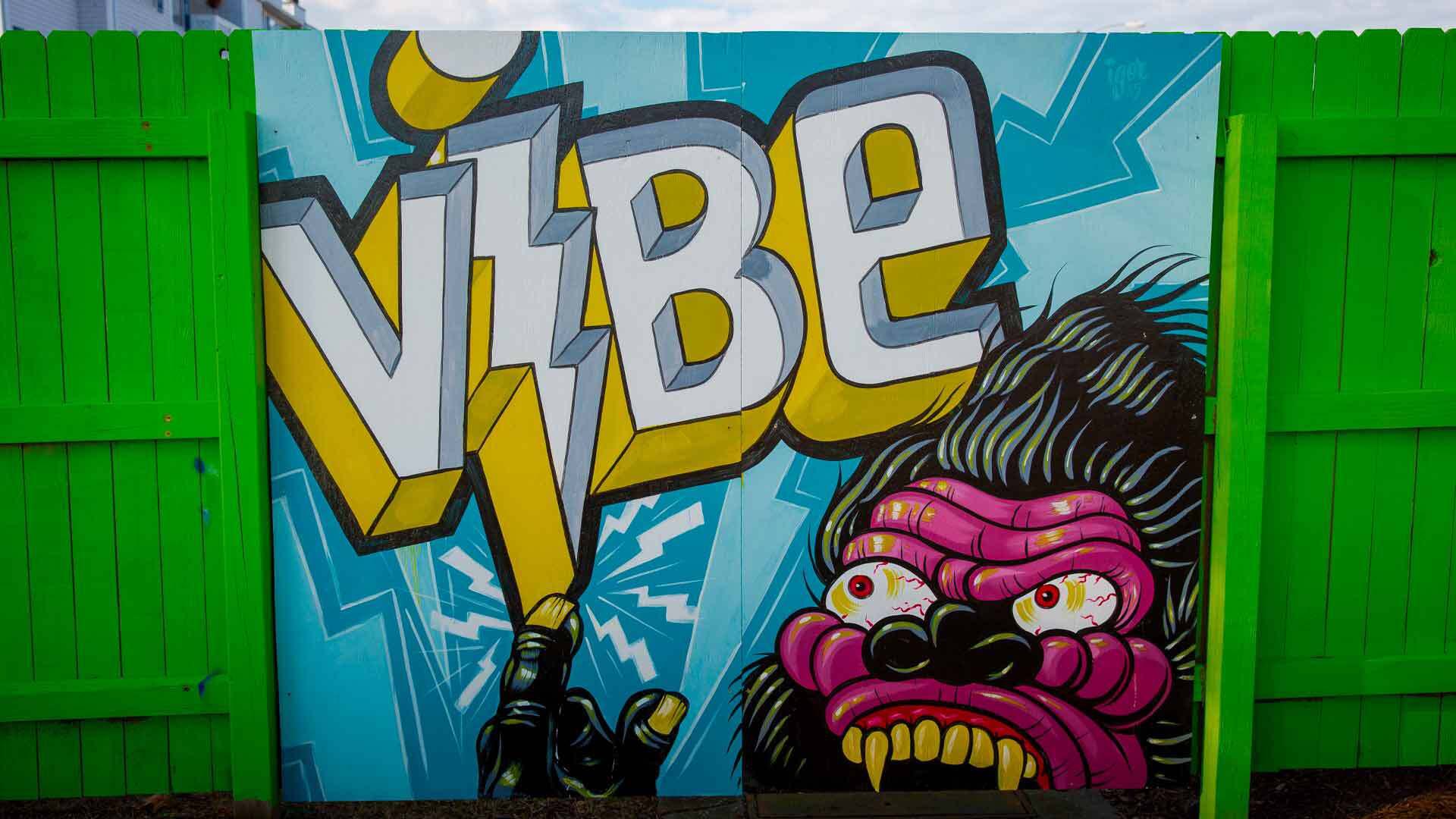 Vibe District Fence Mural